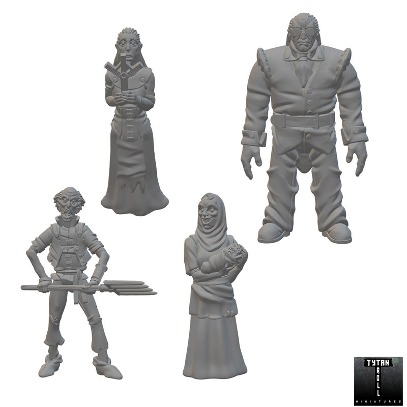 Creepy Villagers | BeaMini Unpainted RPG Miniatures