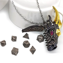 Dragon Dice Necklace  (Mini Metal Dice in Necklace Case)