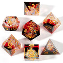Lucifers Ice - Handcrafted Sharp Edge Dice Set & Dice Case