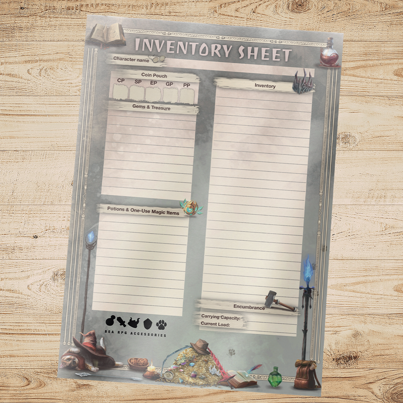D&D Character Inventory Sheet (PDF)