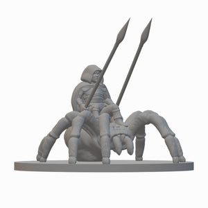 Halfling Ranger on Giant Spider | BeaMini Unpainted RPG Miniatures