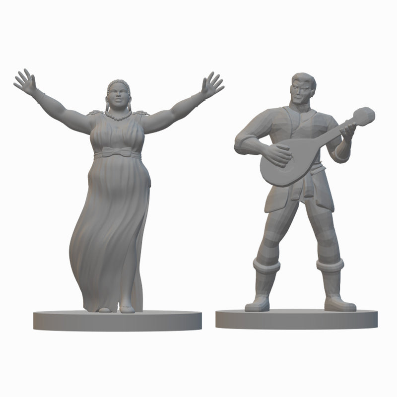Human Bards (wave 3) | BeaMini Unpainted RPG Miniatures