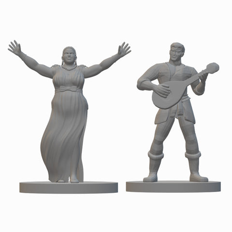 Human Bards (wave 3) | BeaMini Unpainted RPG Miniatures