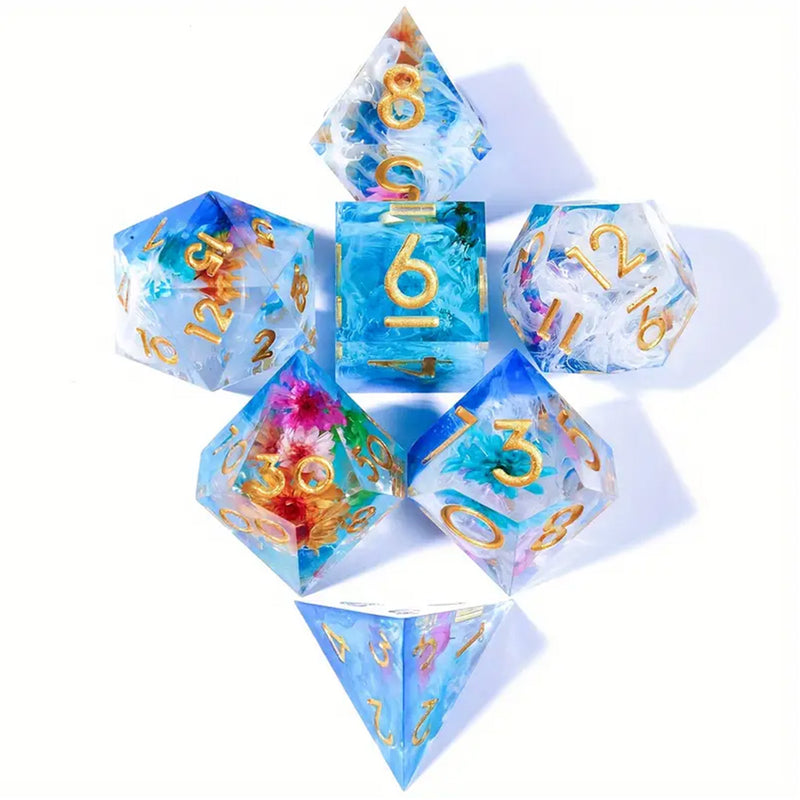 Faewyld Fantasy - Handcrafted Sharp Edge Dice Set & Dice Case