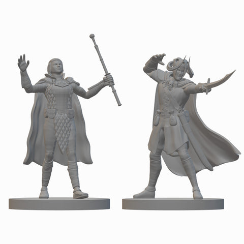 Human Warlocks (wave 2) | BeaMini Unpainted RPG Miniatures