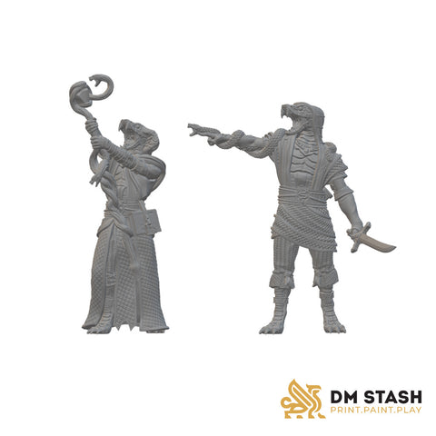 Yuan-ti Cultists | BeaMini Unpainted RPG Miniatures