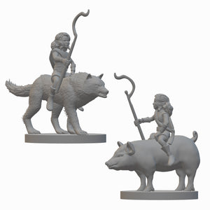 Halfling Druids | BeaMini Unpainted RPG Miniatures