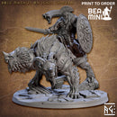 Bolg Magnus on Ignis Chimera | BeaMini Print to Order Miniatures