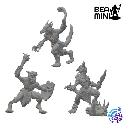 Icewind Kobolds | BeaMini Unpainted RPG Miniatures