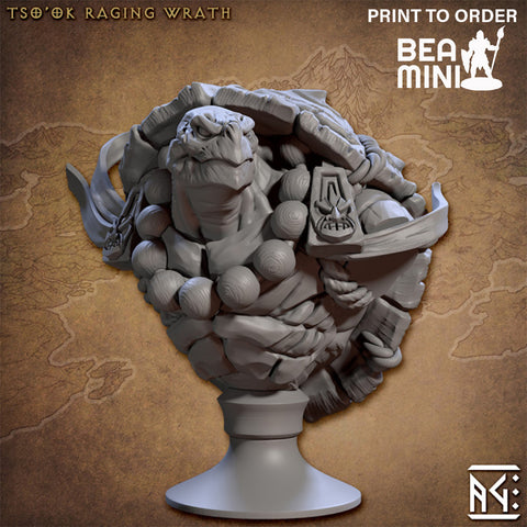 Heroic Bust: Tso'ok Raging Wrath | BeaMini Print to Order Miniatures