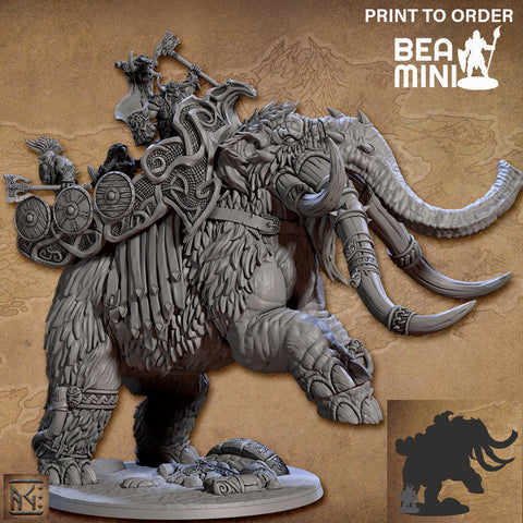 Skutagaard War Mammoth | BeaMini Print to Order Miniatures