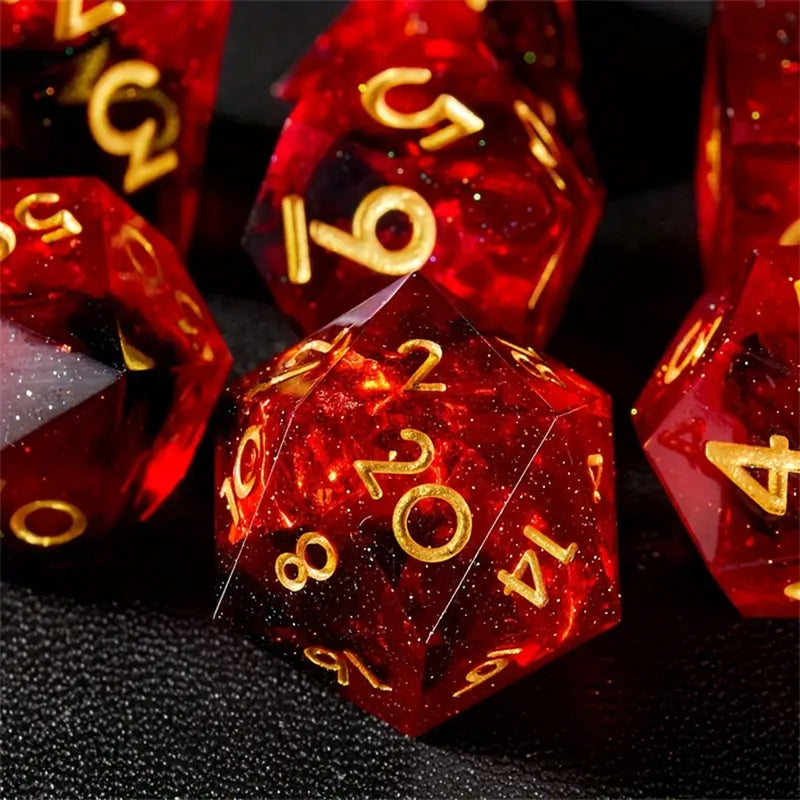 Lancasters Honour  - Handcrafted Sharp Edge Dice Set & Dice Case