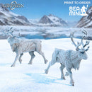Reindeer (2 Reindeer) | BeaMini Print to Order Miniatures