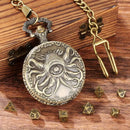 Dice of the Beholder - 7 Piece Mini Metal Polyhedral Dice Set & Pocket Watch Style Case