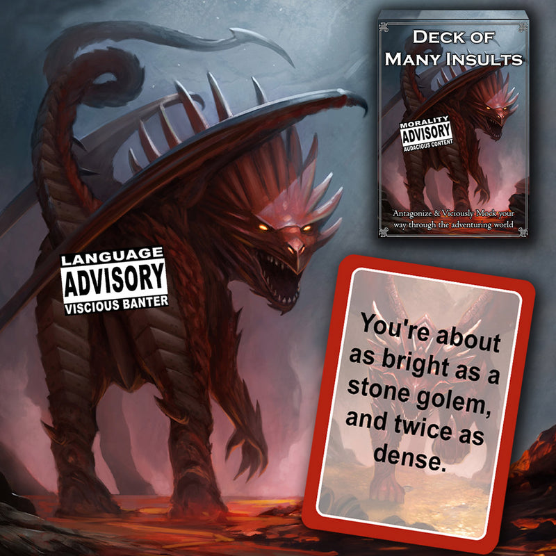 Deck of Many Insults by Loke Battlemaps | 100 Cards, 100 Insults