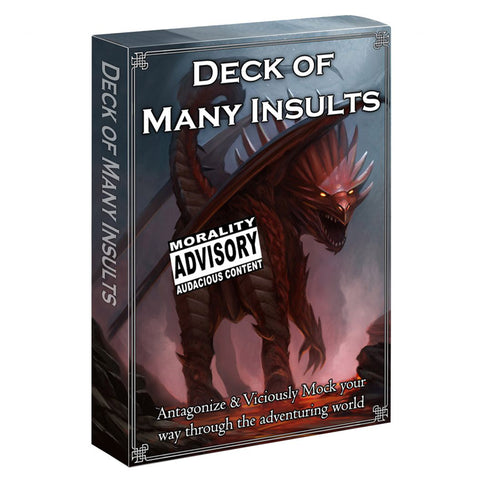 Deck of Many Insults by Loke Battlemaps | 100 Cards, 100 Insults