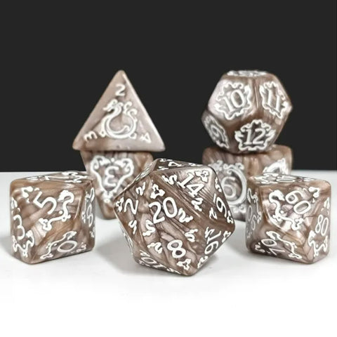 Flying Monkeys - 7 Piece Polyhedral Dice Set + Dice Bag