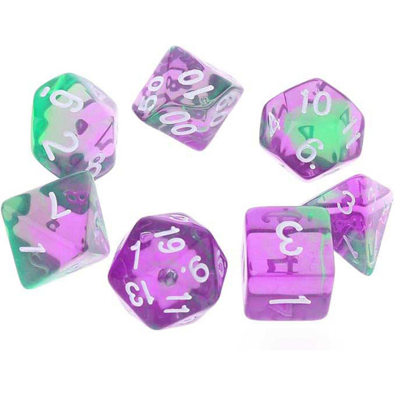 Poison Ivy - 7 Piece Polyhedral Dice Set + Dice Bag