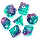 Mardi Gras  - 7 Piece Polyhedral Dice Set + Dice Bag