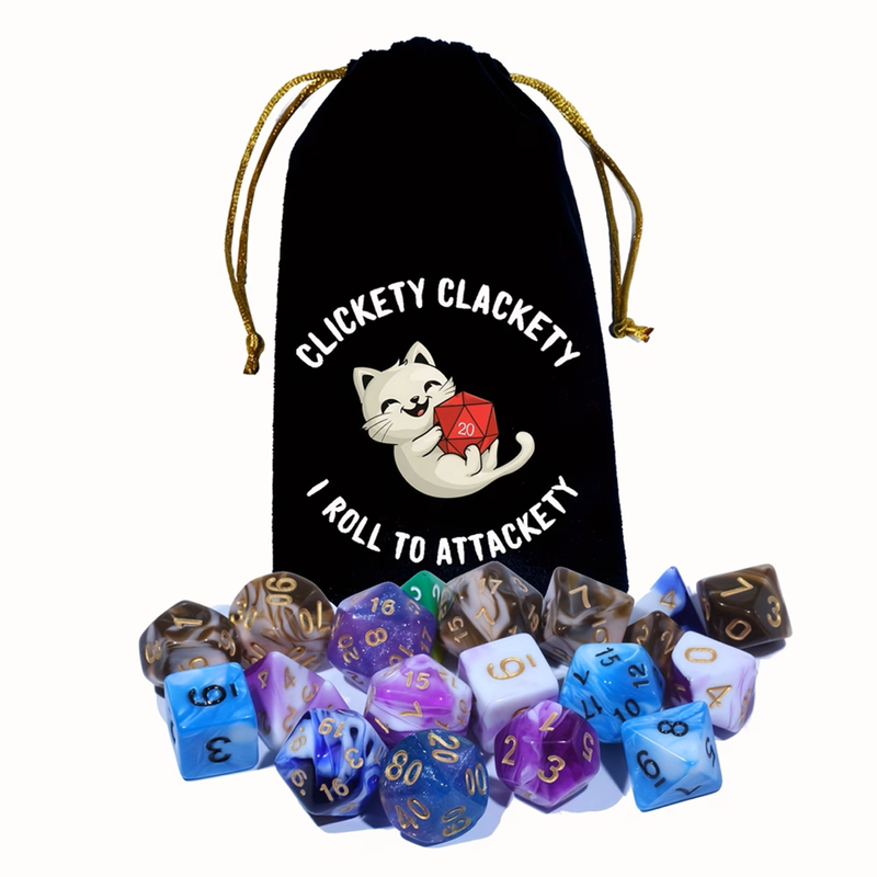 Clickity Clackety I Roll to Attacketty - Dice Bag