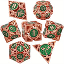 Urza's Avatar - 7 Piece Hollow Metal Polyhedral Dice Set & Dice Case