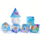 Ariel's Garden - Handcrafted Sharp Edge Dice Set  & Dice Case