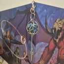 Handmade D20 Dice Keychain - Blue