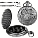 Tiamat Time - 7 Piece Mini Metal Polyhedral Dice Set & Pocket Watch Style Case