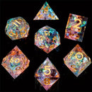Birth of the Universe - Handcrafted Sharp Edge Dice Set and Dice Case