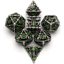 Shinigami - 7 Piece Hollow Metal Polyhedral Dice Set & Dice Case