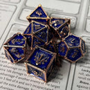 Battles Past - 7 Piece Metal Polyhedral Dice Set  & Dice Case