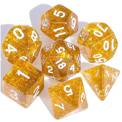 Sunbeam - 7 Piece Polyhedral Dice Set + Dice Bag