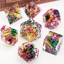 Maleficent's Garden - Handcrafted Sharp Edge Dice Set & Dice Case