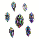 Iianwe - 7 Piece Hollow Metal Polyhedral Dice Set