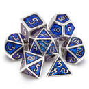 Mage Hand - 7 Piece Metal Polyhedral Dice Set & Dice Case