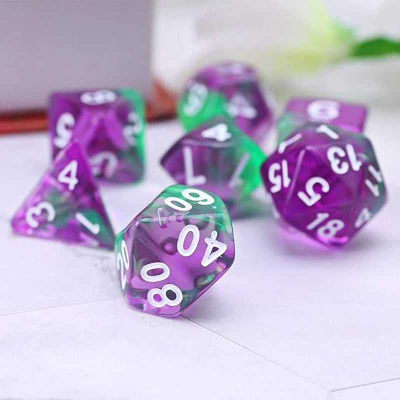 Poison Ivy - 7 Piece Polyhedral Dice Set + Dice Bag