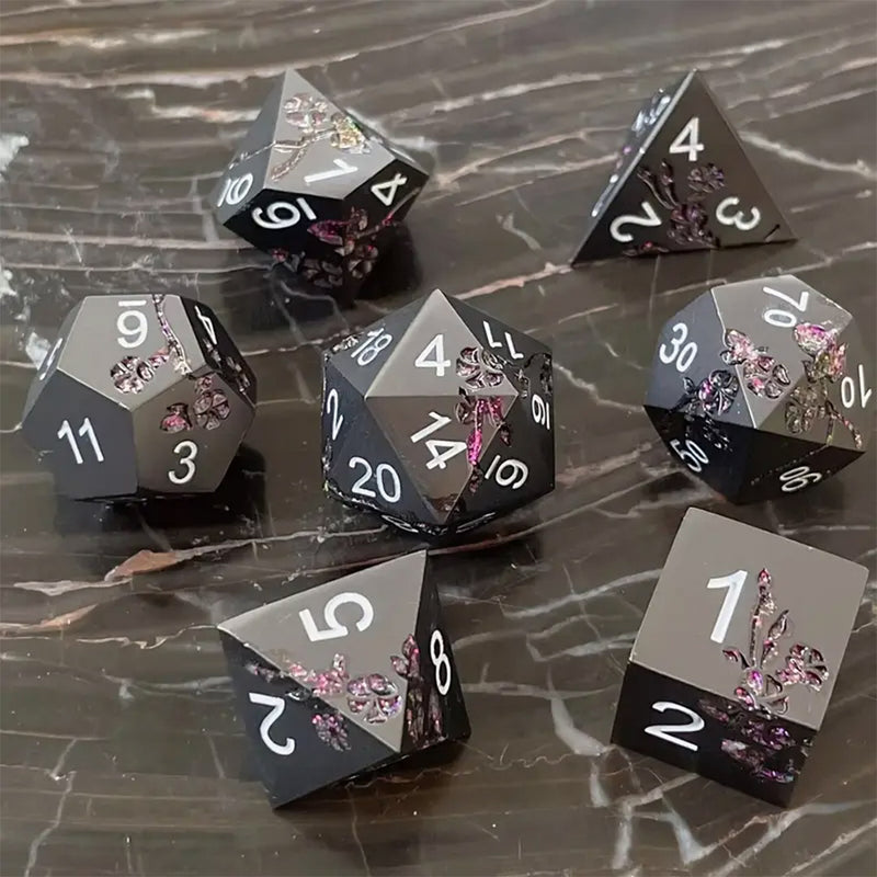 Nightshade - 7 Piece Metal Polyhedral Dice Set