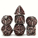 Dem Bones - 7 Piece Hollow Metal Polyhedral Dice Set & Dice Case