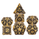 Dwarven Generator  - 7 Piece Metal Polyhedral Dice Set & Dice Case