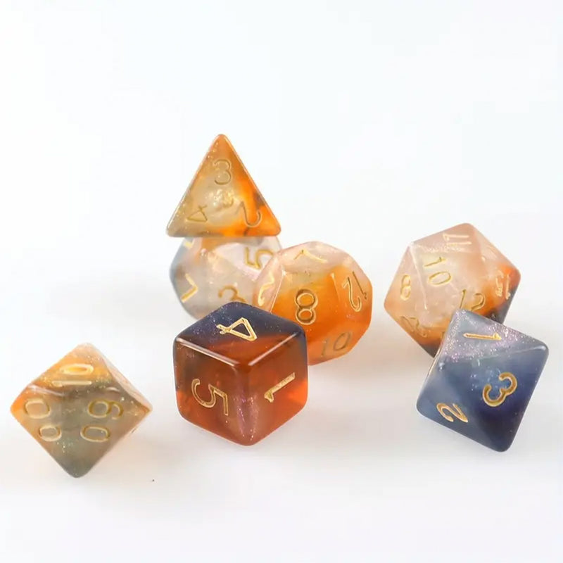 Chameleon - 7 Piece Polyhedral Dice Set + Dice Bag