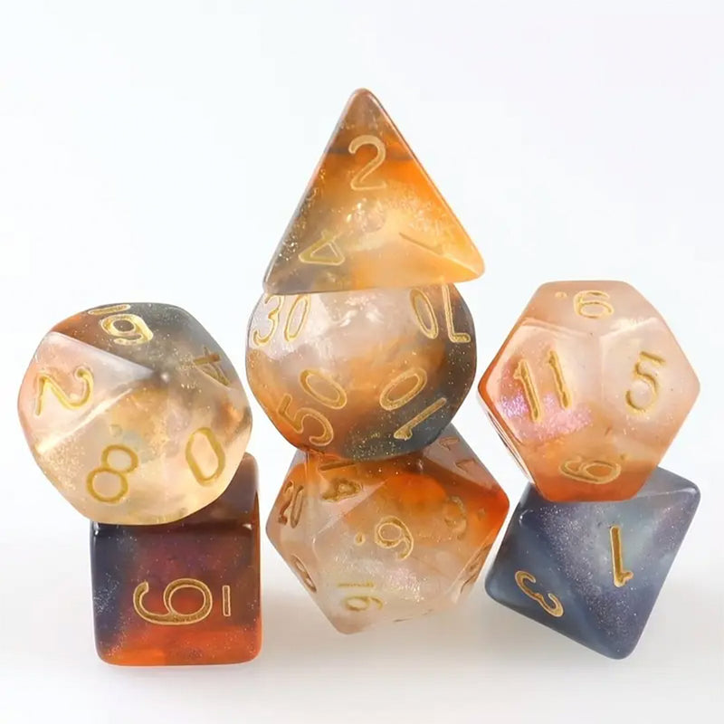 Chameleon - 7 Piece Polyhedral Dice Set + Dice Bag