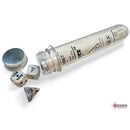 Chessex Lab Dice - Marble Calcite/Black  8 Piece Polyhedral Dice Set (CHX 30067)