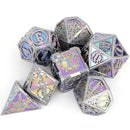 Bismuth - 7 Piece Titanium Alloy Metal Polyhedral Dice Set & Dice Case
