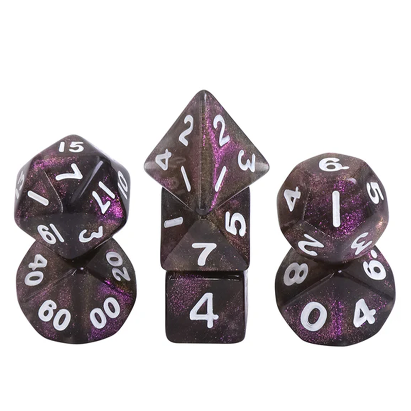 Fortune Teller - 7 Piece Polyhedral Dice Set + Dice Bag