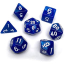 Frost Ward - 7 Piece Polyhedral Dice Set + Dice Bag
