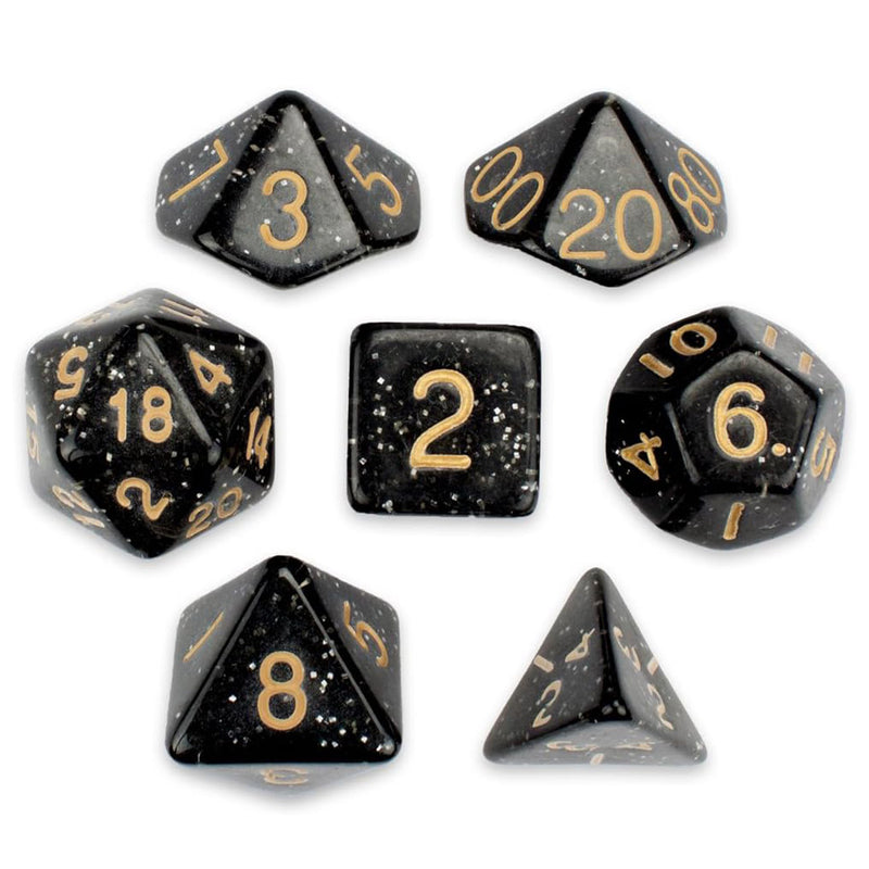 Starburst - 7 Piece Polyhedral Dice Set + Dice Bag