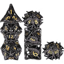 Darkened Woods - 7 Piece Hollow Metal Polyhedral Dice Set & Dice Case