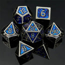 Archmagi's Trinket - 7 Piece Metal Polyhedral Dice Set & Dice Case