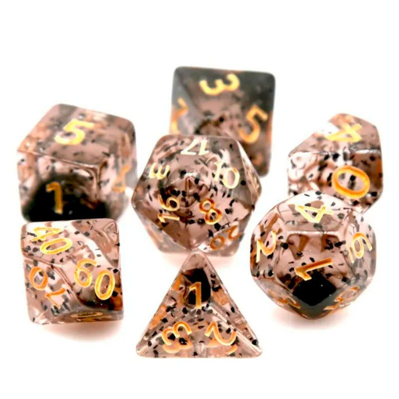 Zsa Zsa - 7 Piece Polyhedral Dice Set + Dice Bag