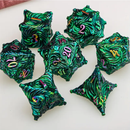 Melinoë - 7 Piece Metal Polyhedral Dice Set & Dice Case